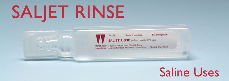 Use Saline to Clean wounds, cuts and scrapes